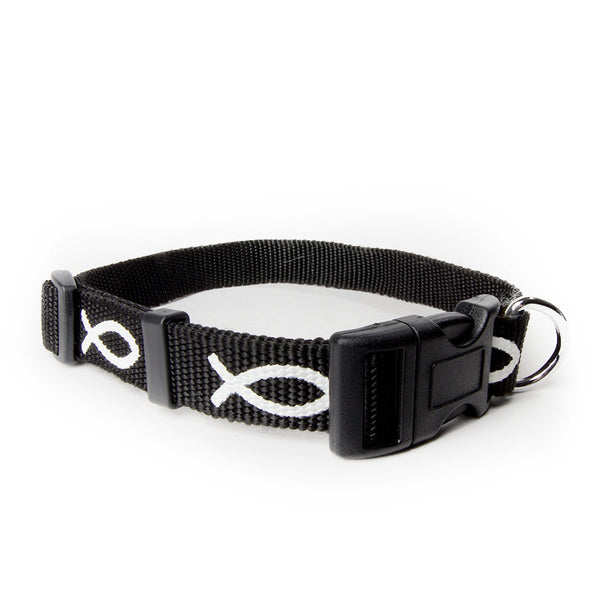 Non-Padded Collar - Fish - Black