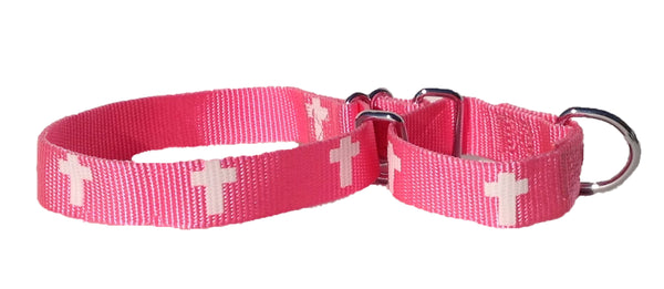 Martingale Collar - Cross - Pink