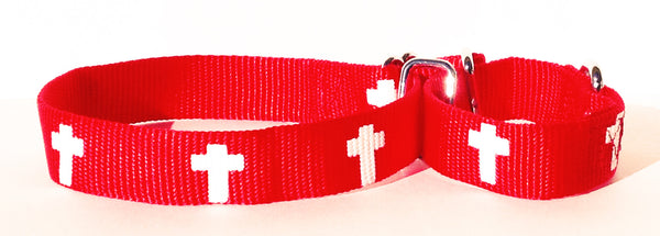 Martingale Collar - Cross - Red