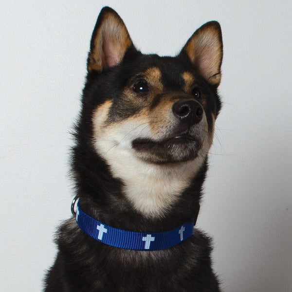 Non-Padded Collar - Cross - Blue