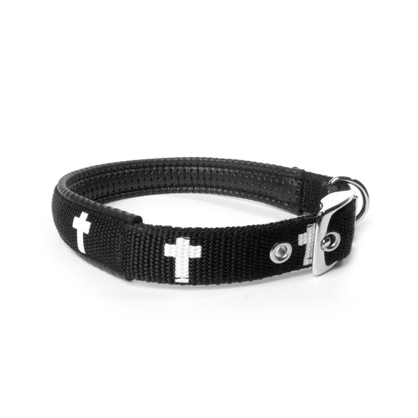 Padded Collar - Cross - Black