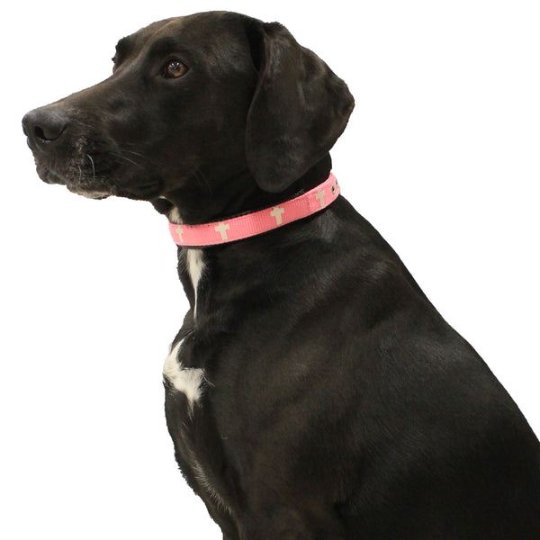 Padded Collar - Cross - Pink
