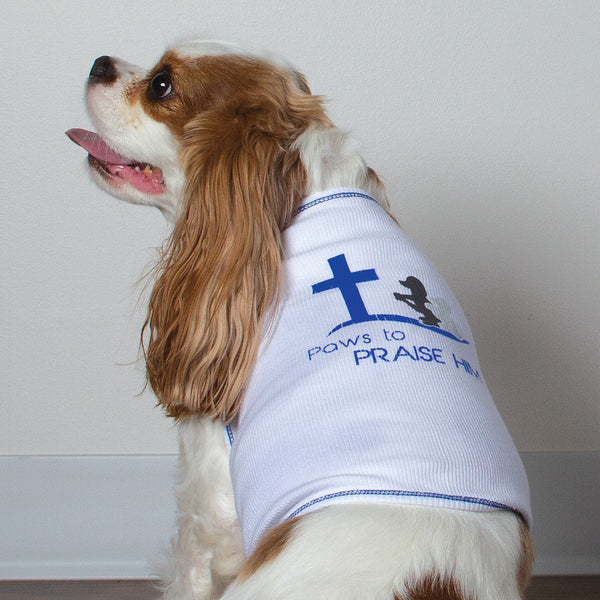 Shirt - Paws to Praise (Dogs) - White/Blue