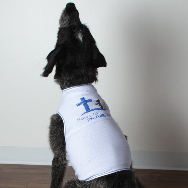 Shirt - Paws to Praise (Dogs) - White/Blue