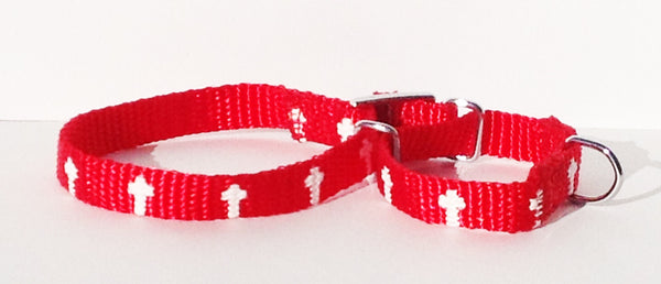 Martingale Collar - Cross - Red