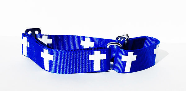 Martingale Collar - Cross - Blue