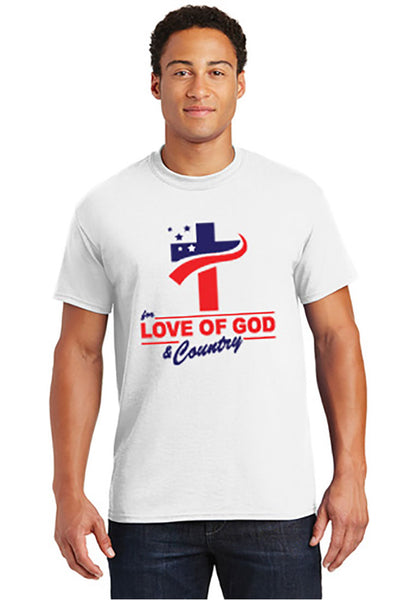 T-Shirt - For Love of God & Country - Gray or White