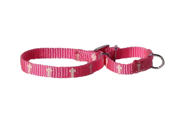 Martingale Collar - Cross - Pink