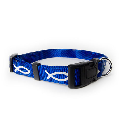 Non-Padded Collar - Fish - Blue