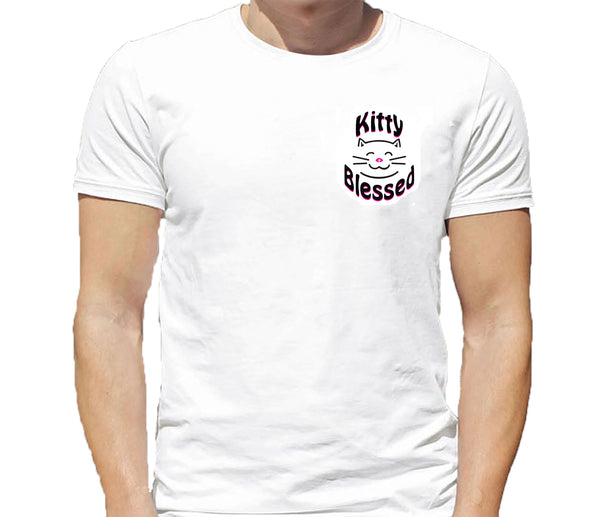 T-Shirt - Kitty Blessed Smiling - Black or White