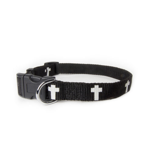 Non-Padded Collar - Cross - Black