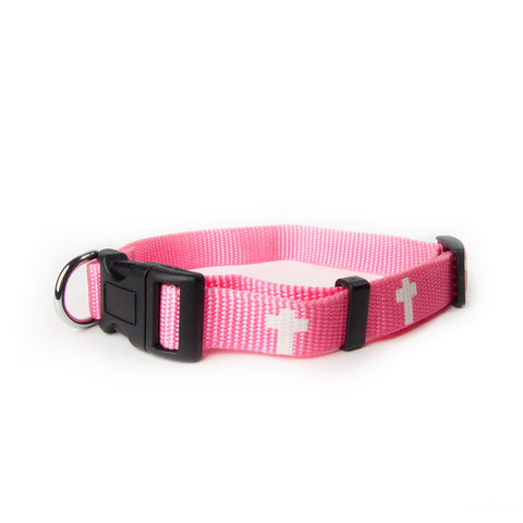 Non-Padded Collar - Cross - Pink