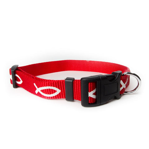 Non-Padded Collar - Fish - Red