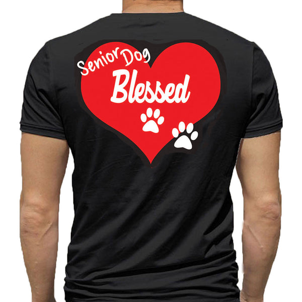 T-Shirt - Senior Dog Blessed - Black or White