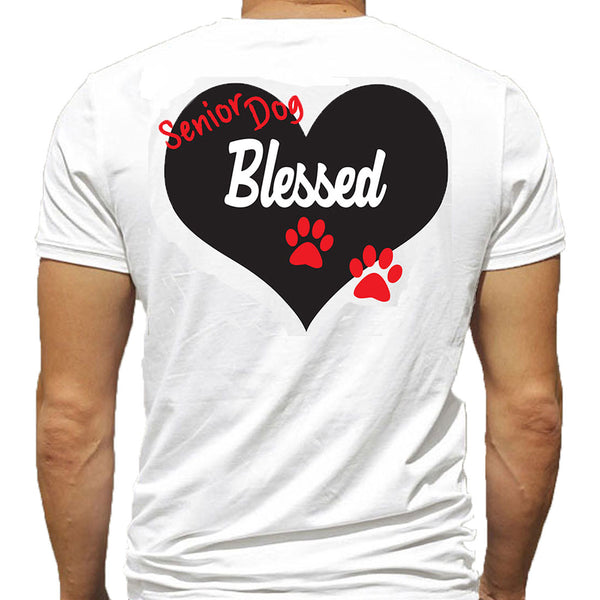T-Shirt - Senior Dog Blessed - Black or White